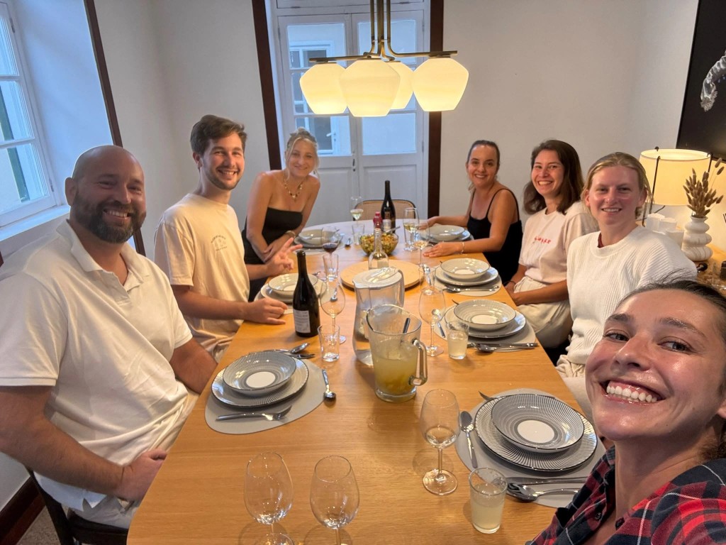 Group dinner with other Madeira Remote coliving residents