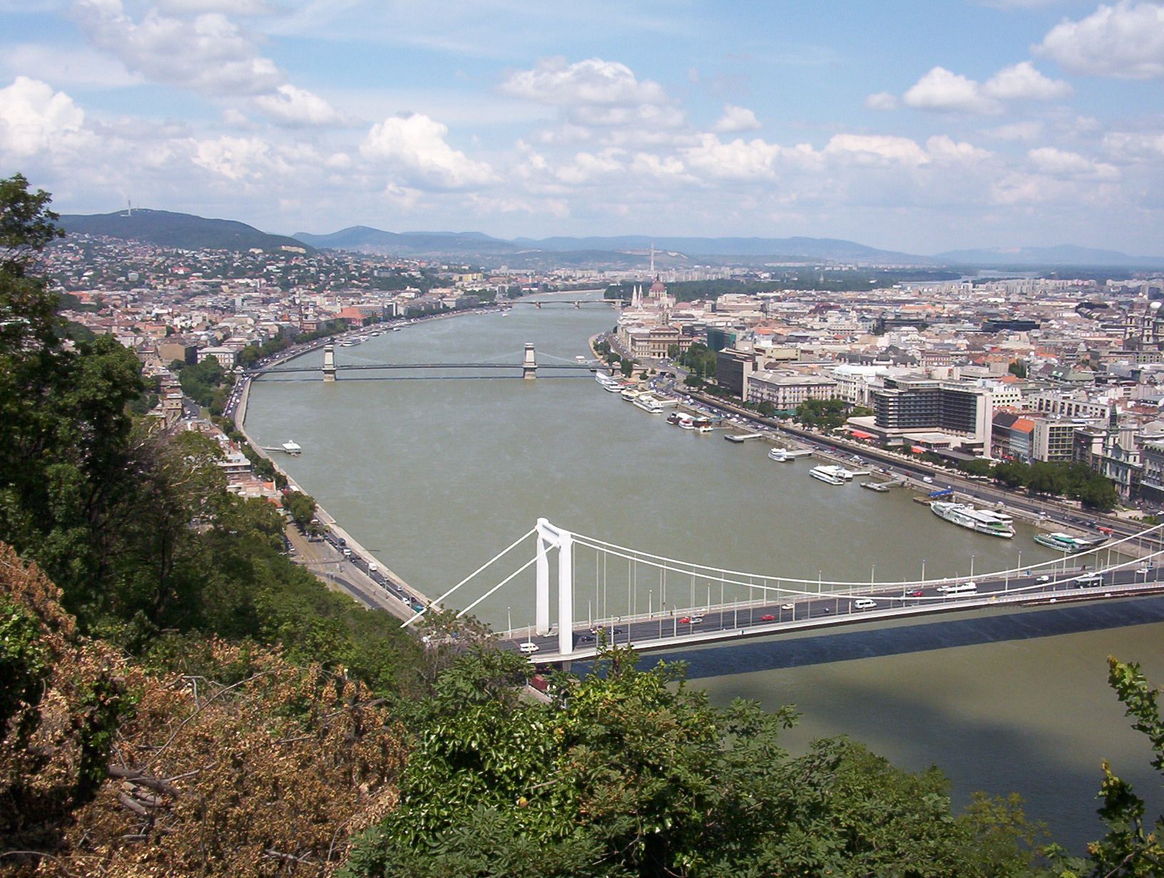 Panoramic view of Budapest from Gellért Hill, Hungary
